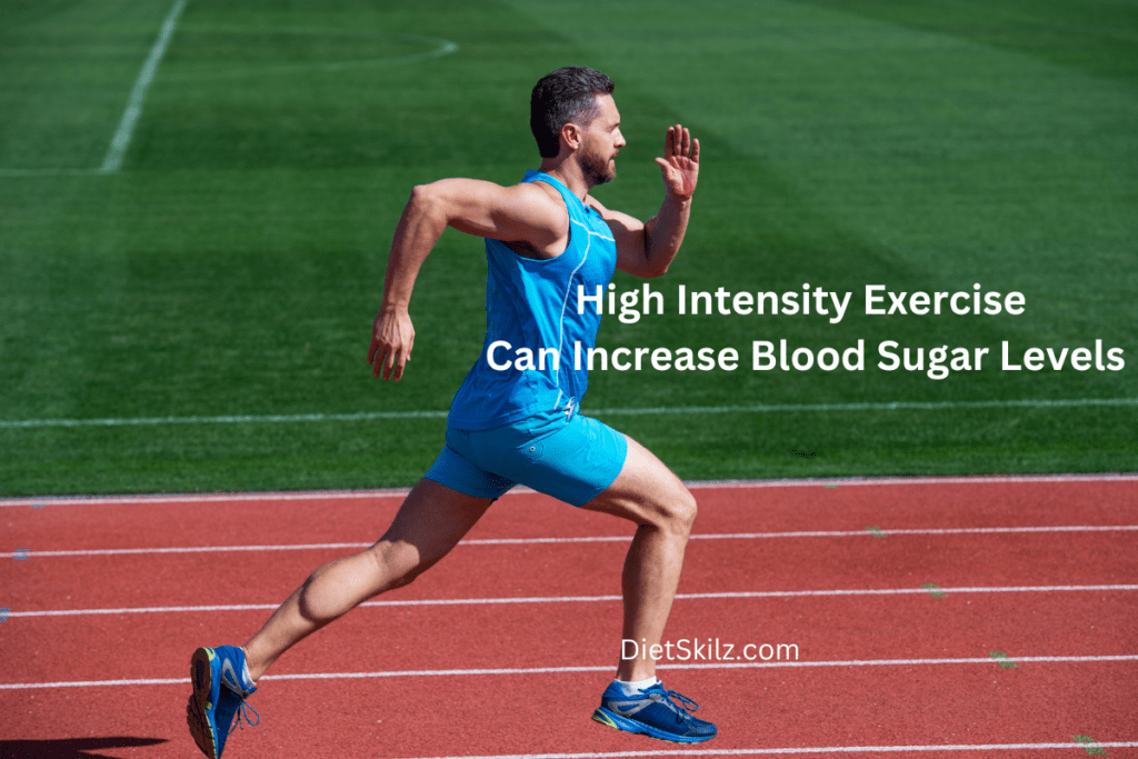 man doing sprints to prove that High Intensity Exercise Can Increase Blood Sugar Levels