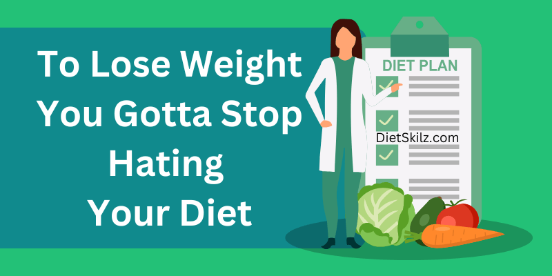 a woman in a white coat with a diet plan discussing Positive Thinking in Weight Loss