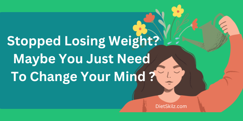 a woman with flowers on her head looking for Mindset Shifts to Overcome a Weight Loss Plateau